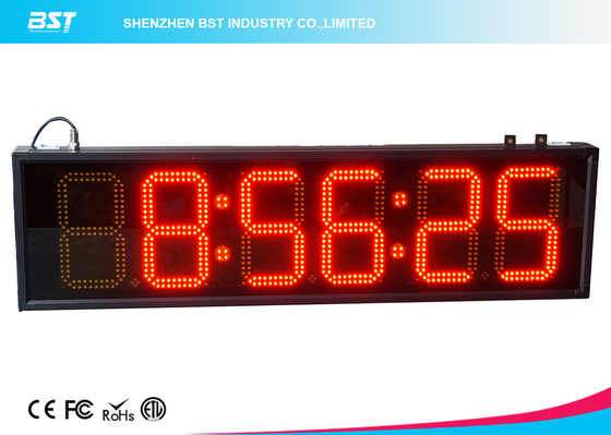 Supporto rosso a 6 pollici 12/24 commutatori dell'esposizione dell'orologio principale Digital di formato di ora