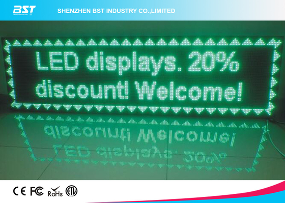 Esposizione principale colore pieno all'aperto commovente anteriore dell'esposizione di messaggio di verde LED di servizio P10