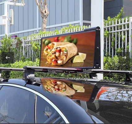 Full Color 4G Wireless P3 Taxi Top Screens 40000 pixel per mq impermeabile IP65 OEM