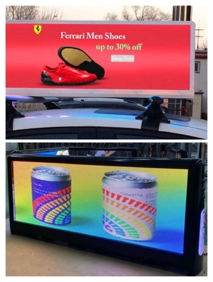 Full Color P2.5 Taxi Top LED Display Outdoor Alta luminosità 3000nits LED Screen In Il Giorno E La Notte