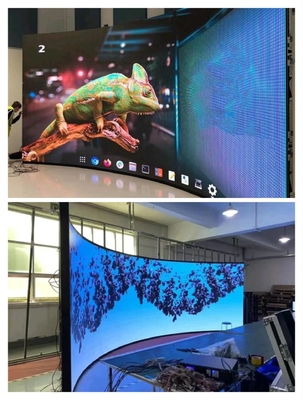 Display LED visibile Magnetic Design Flessibile P2.5 Curve Advertising LED Screen For Conference