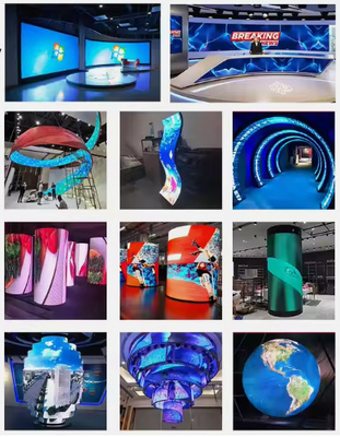 P4 Curve LED Video Wall Indoor Attraenti schermi pubblicitari a LED