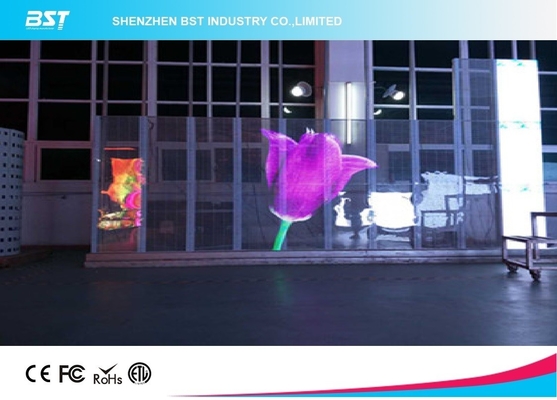 Display a colori a LED trasparente P10 per un'installazione rapida