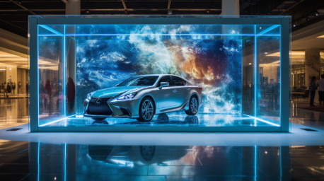 P3.9-7.8 Display LED esterno trasparente con 32768px/m2 di densità di pixel e 9 kg di peso per pannello