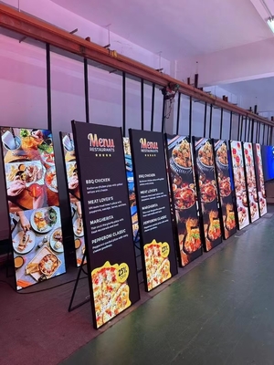 Poster a LED ultra-sottile 960×1920mm    Opzioni di installazione appese, montate a parete e di splicing
