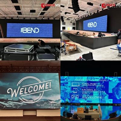 3.91mm Display LED ORC a noleggio con alta frequenza di aggiornamento di 7680hz e scheda di ricezione A5s 500X1000mm