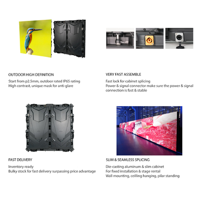 Display LED pubblicitario della serie OBR Pannello in alluminio a fusione a stampo 3820hz 5000nits Luminosità per segnaletica esterna e cartelloni pubblicitari