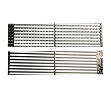 Serie TSF P3.97.8 Display LED trasparente 3840Hz Refresh Rate, pannelli da 500×1000mm, ideale per immagini ad alta risoluzione