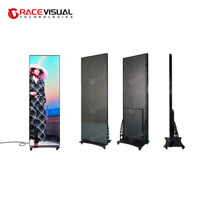 Iposter LED Display Screen Lightweight 35kg, 1.2 2.5mm Pixel Pitch, Mobile & Cloud Control, Slim Design, Opzioni di montaggio multiple con ruote, base e anello appeso