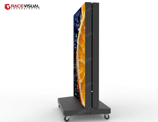 Piccole dimensioni interno a pavimento pieghevole LED Display Poster Screen, facile stoccaggio, trasporto conveniente
