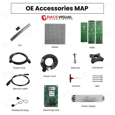 Serie OE 5000nits Display LED esterno IP65 Servizio di fronte 23.5kg