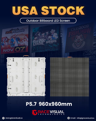 Display LED OA Serie P5.7 Outdoor Billboard: Conchiglia completamente bianca, doppia manutenzione