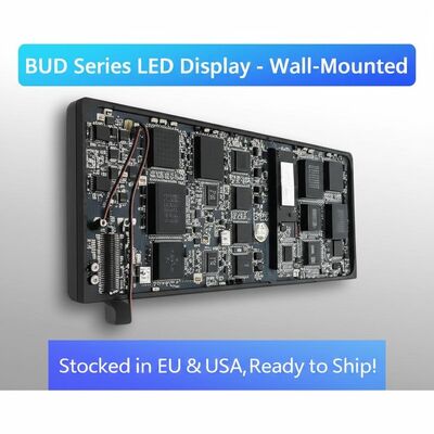Display a LED montato a parete della serie BUD con frequenza di aggiornamento di 7680Hz e costruzione in alluminio stampato