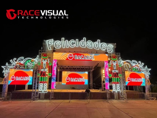 7680HZ,Professional P2.97mm P3.91mm Outdoor Rental LED Display 500x1000mm 14kg Per eventi sul palco